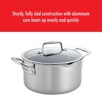 ZWILLING Clad CFX 6-qt Stainless Steel Ceramic Nonstick Dutch Oven